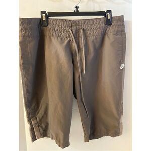 Nike Capri pants taupe‎ size large 12/14 #56323